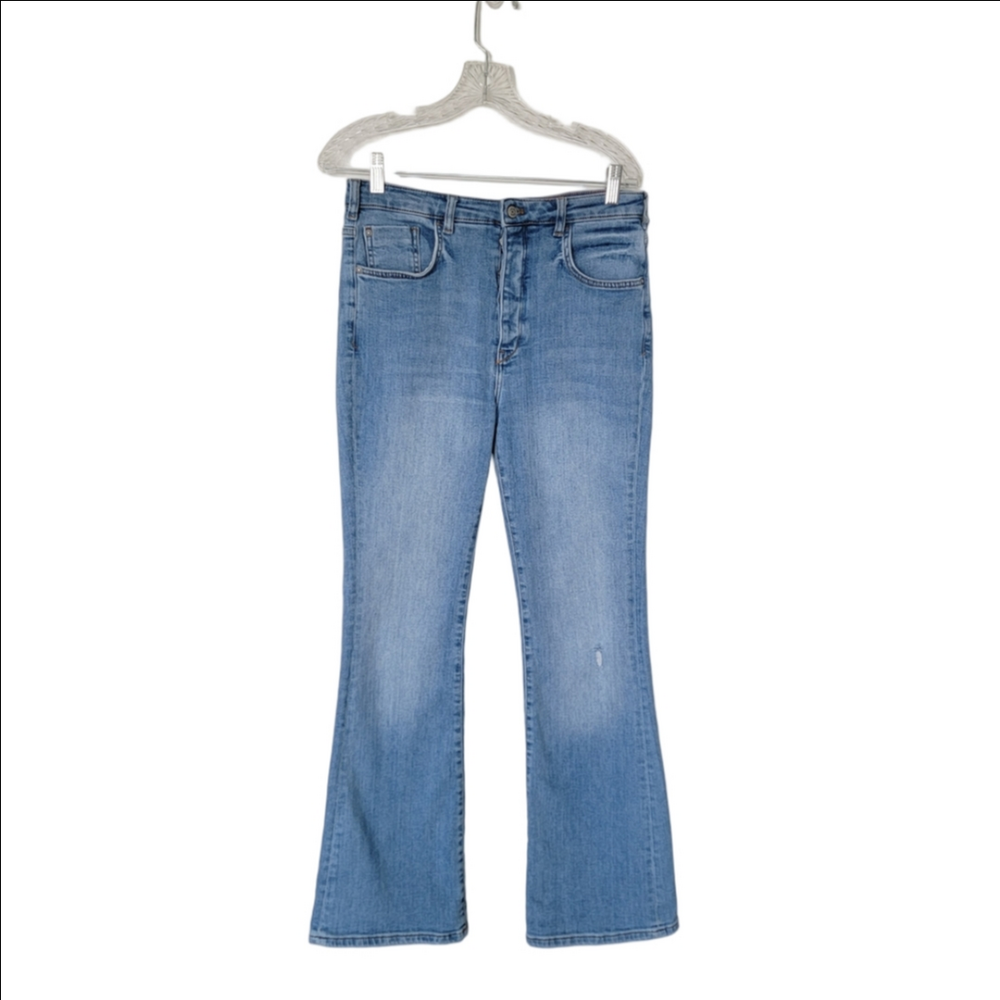 Anthropologie Sky Blue Flare Jeans - Picture 3 of 13